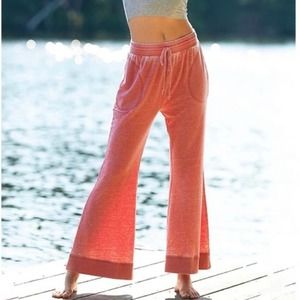 Free People Cozy Cool Lounge Pant S Red